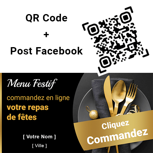 Site commande en ligne - Pack communication (QR code + Post)