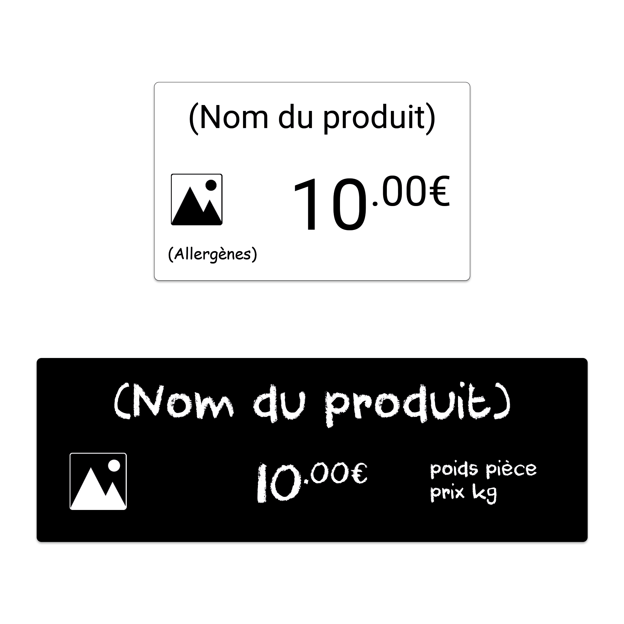 Etiquette prix