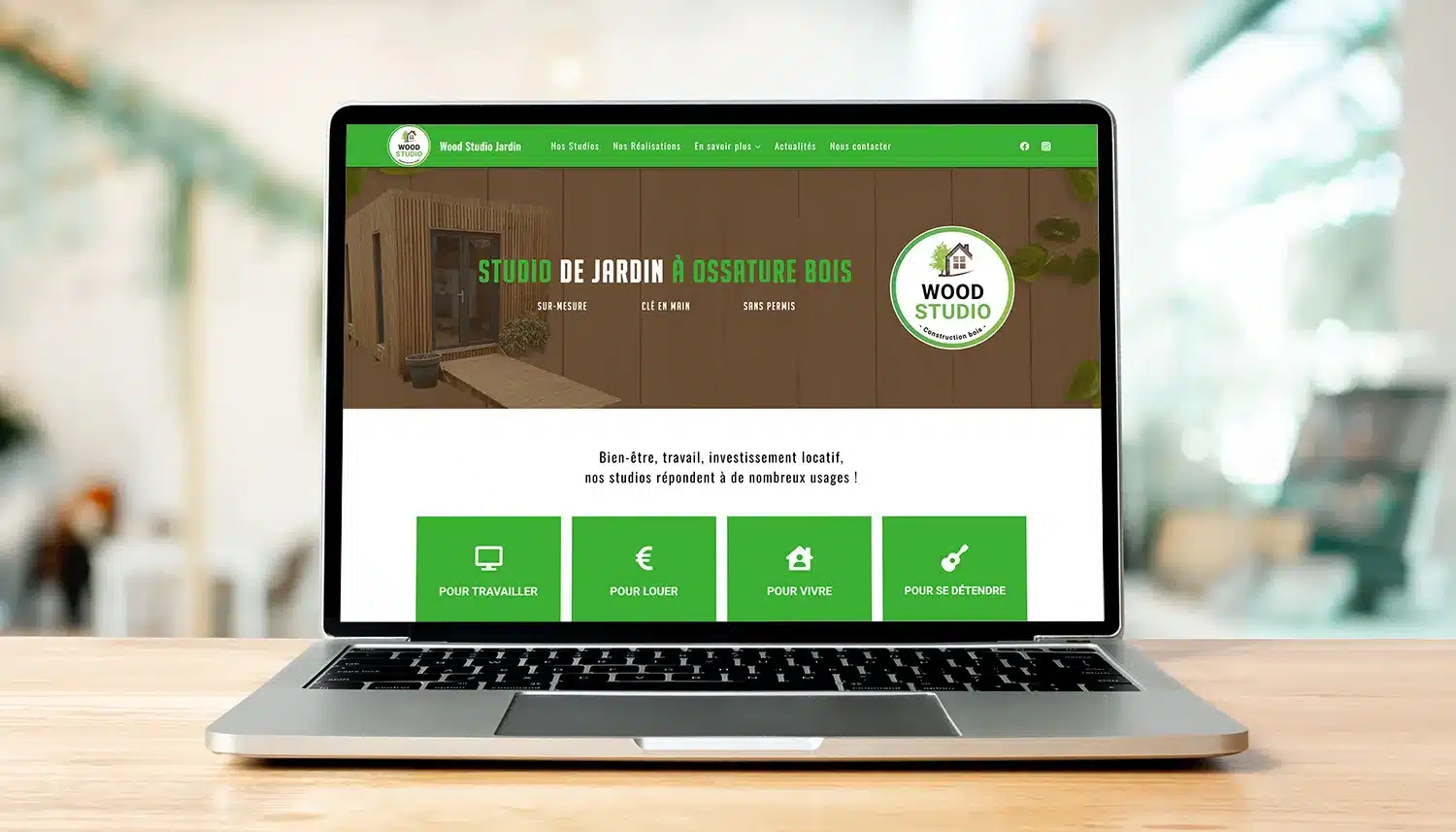 Site web -  Constructeur de studio en bois