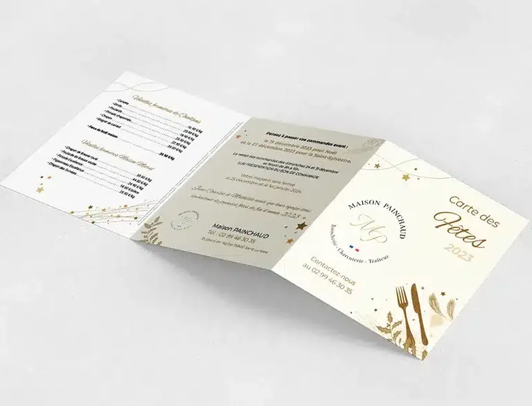 Dépliant – Carte festive 14.1 x 14.8cm